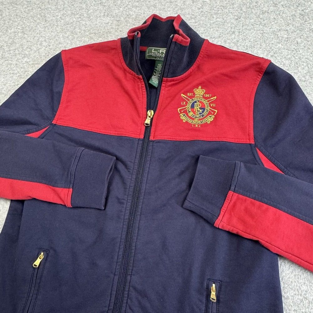 Vintage Lauren Ralph Lauren L-RL Active Equestrian Club Crest Jacket Womens PM